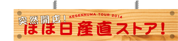 KESENNUMA TOUR 2014 突然開店！ ほぼ日産直ストア！