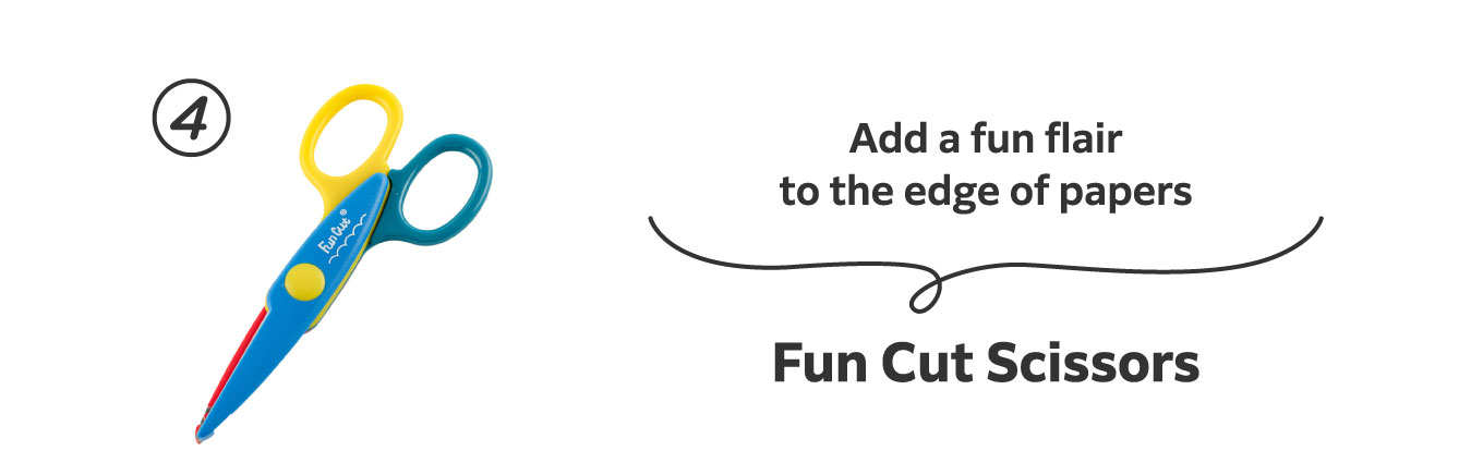 Add a fun flair to the edge of papers
                          4. Fun Cut Scissors