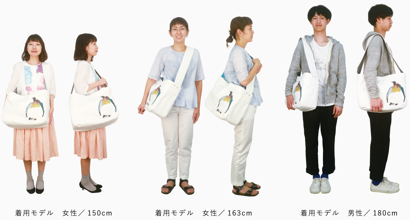 女性／150cm 女性／163cm 男性／180cm