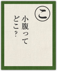 小腹って どこ? 小腹って どこ?