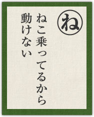 ねこ乗ってるから 動けない ねこ乗ってるから 動けない