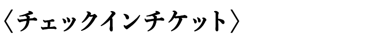 〈チェックインチケット〉