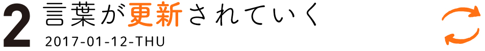 （2） 言葉が更新されていく