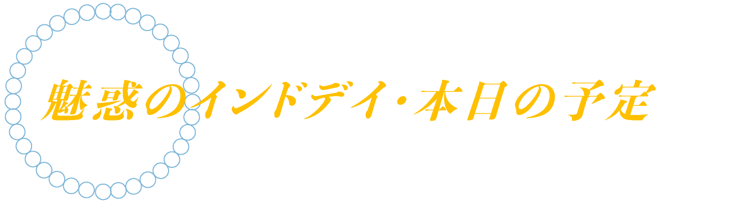 魅惑のインドデイ・本日の予定