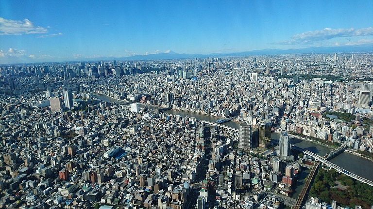 スカイツリーから街をみおろした図