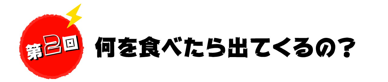第２回　何を食べたら出てくるの？