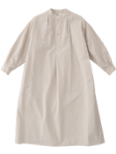 ロングスモックドレス〈古白〉