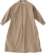 ロングスモックドレス〈胡桃〉