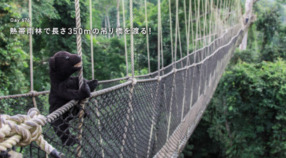 Day 676　熱帯雨林で長さ350mの吊り橋を渡る！