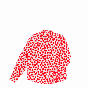 みずたまシャツ（白地に赤）