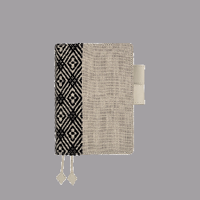 布芸展＋弘前こぎん研究所・うろこの結び花流れ［漆黒］