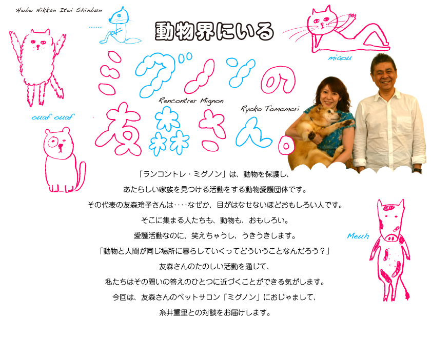 動物界にいる ミグノンの友森さん ほぼ日刊イトイ新聞