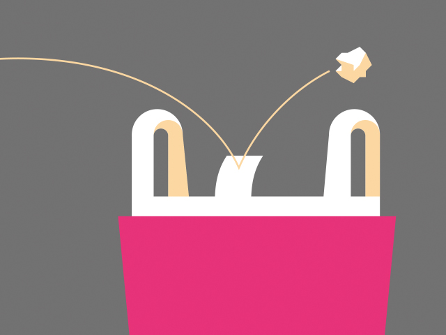 「袋のピロピロした部分がゴミをガードするシーン」