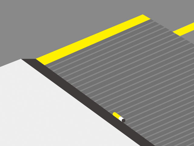 「エスカレーターの終点で吸殻が回りつづけているシーン」