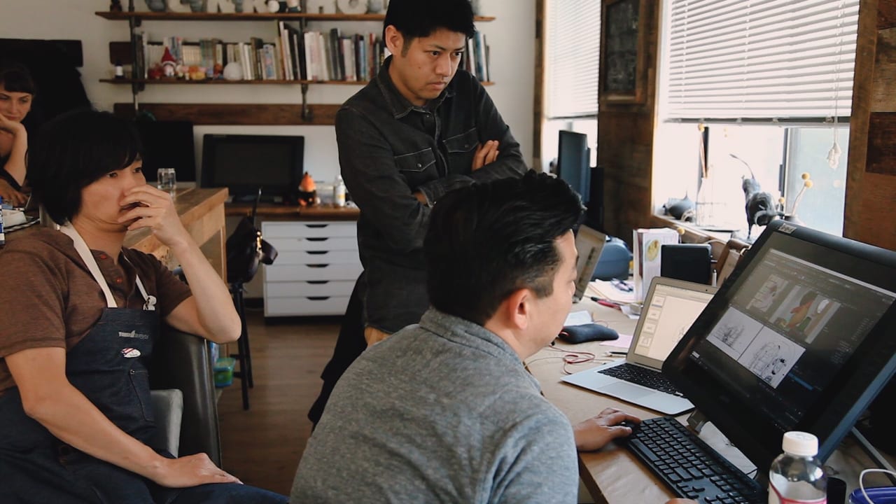 アメリカのトンコハウスのオフィスにて