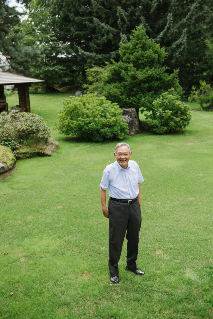 ▲仲世古さんのご自宅お庭にて。
この庭に、たくさんの俳優さんが遊びに来たのだそうです。