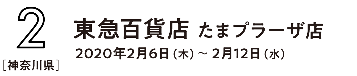 （2） 神奈川県 東急百貨店 たまプラーザ店