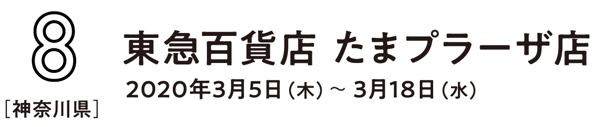 （8） 神奈川県 東急百貨店 たまプラーザ店