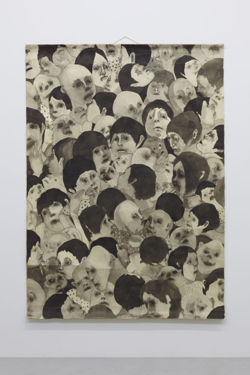 ポスト人間／2007／和紙に墨、木／212 x 151cm／©Koji Nakazono／photo by Kenji Takahashi