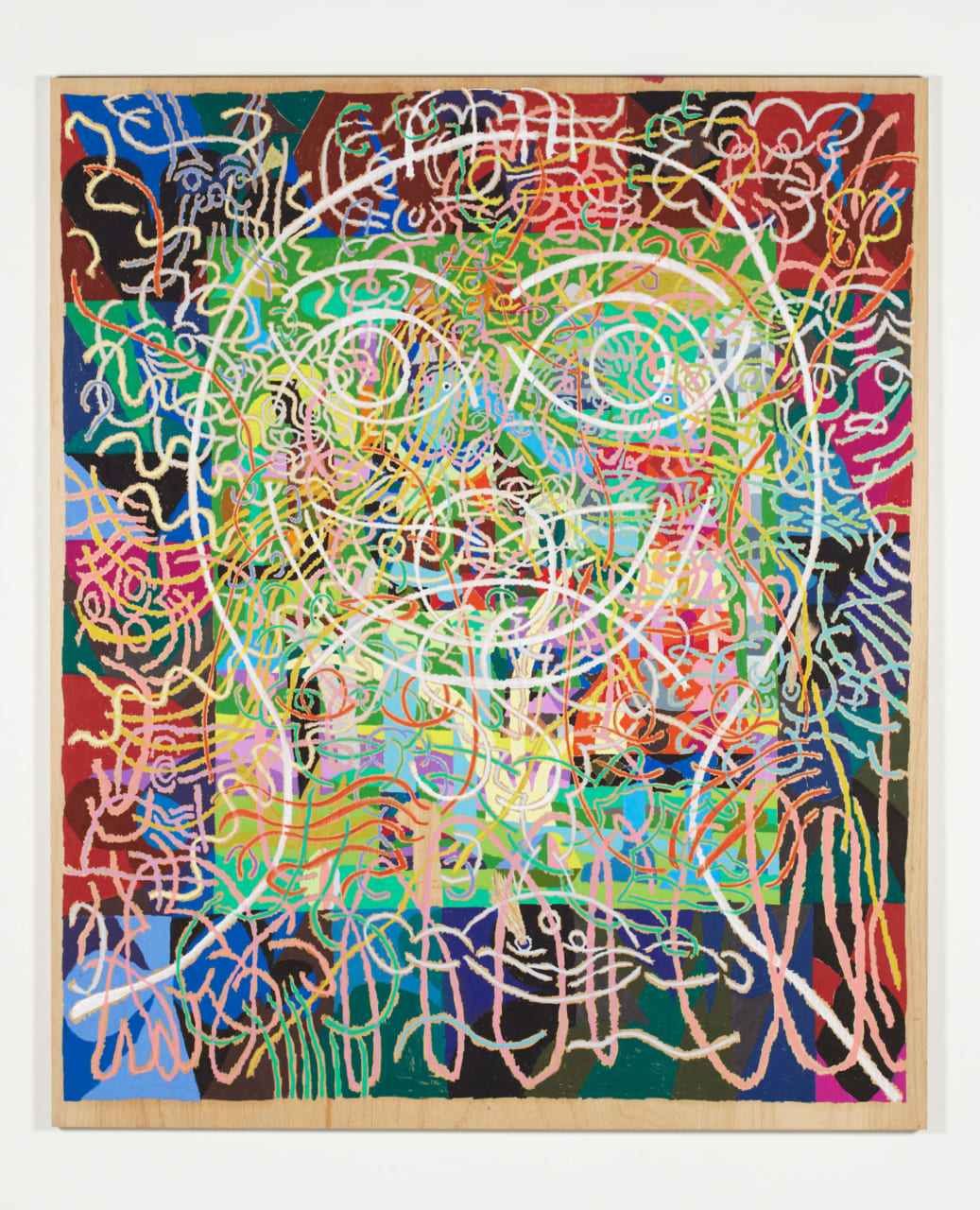 無題　Untitled／2012／crayon on wood panel／194.0 x 162.0 cm／©Koji Nakazono／photo by Kenji Takahashi