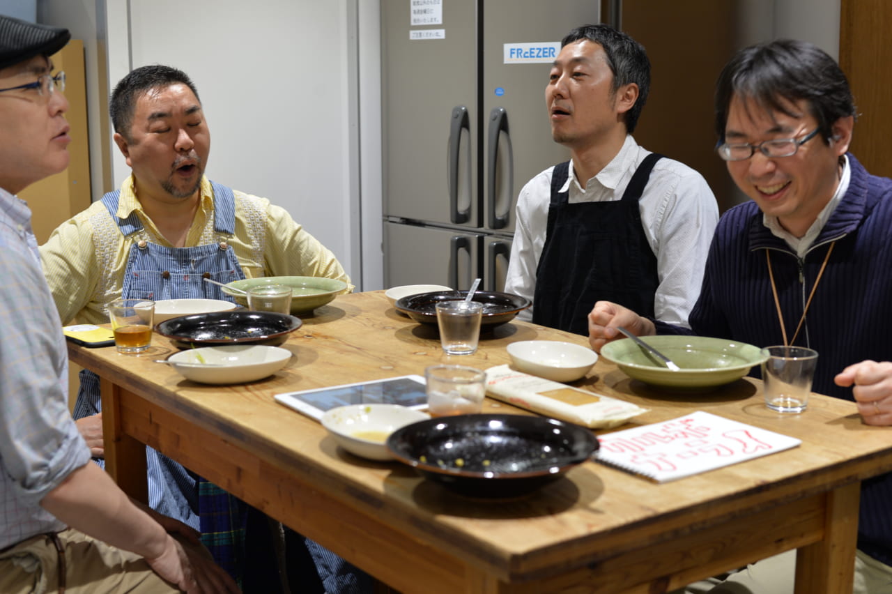 ▲食べ終わってからしゃべった。