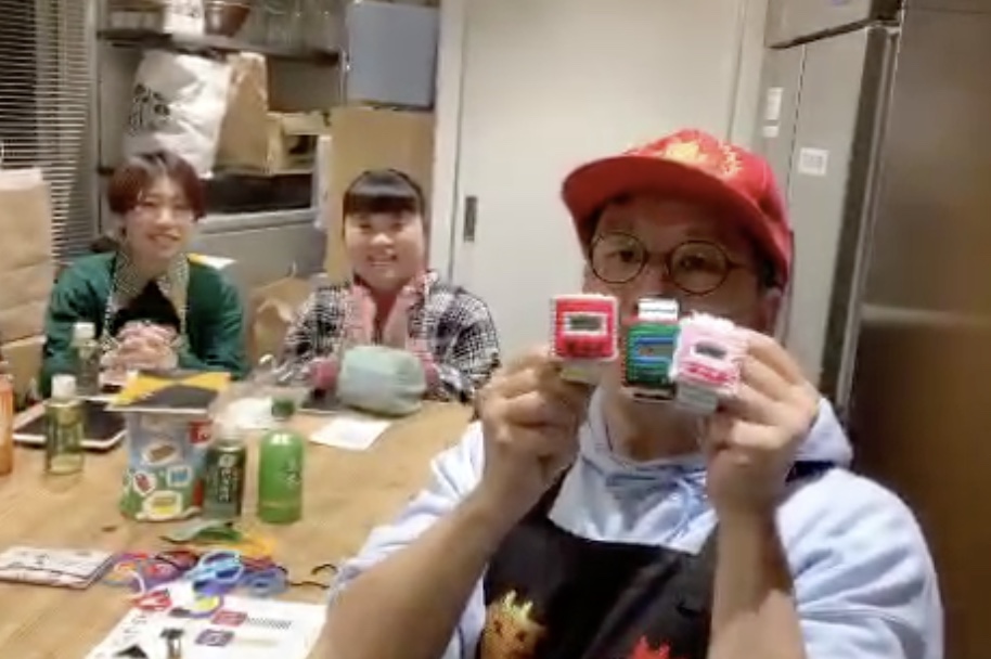 ▲「Knit-SHOCK!!」の完成です。３人分。メッチャクチャかわいい！