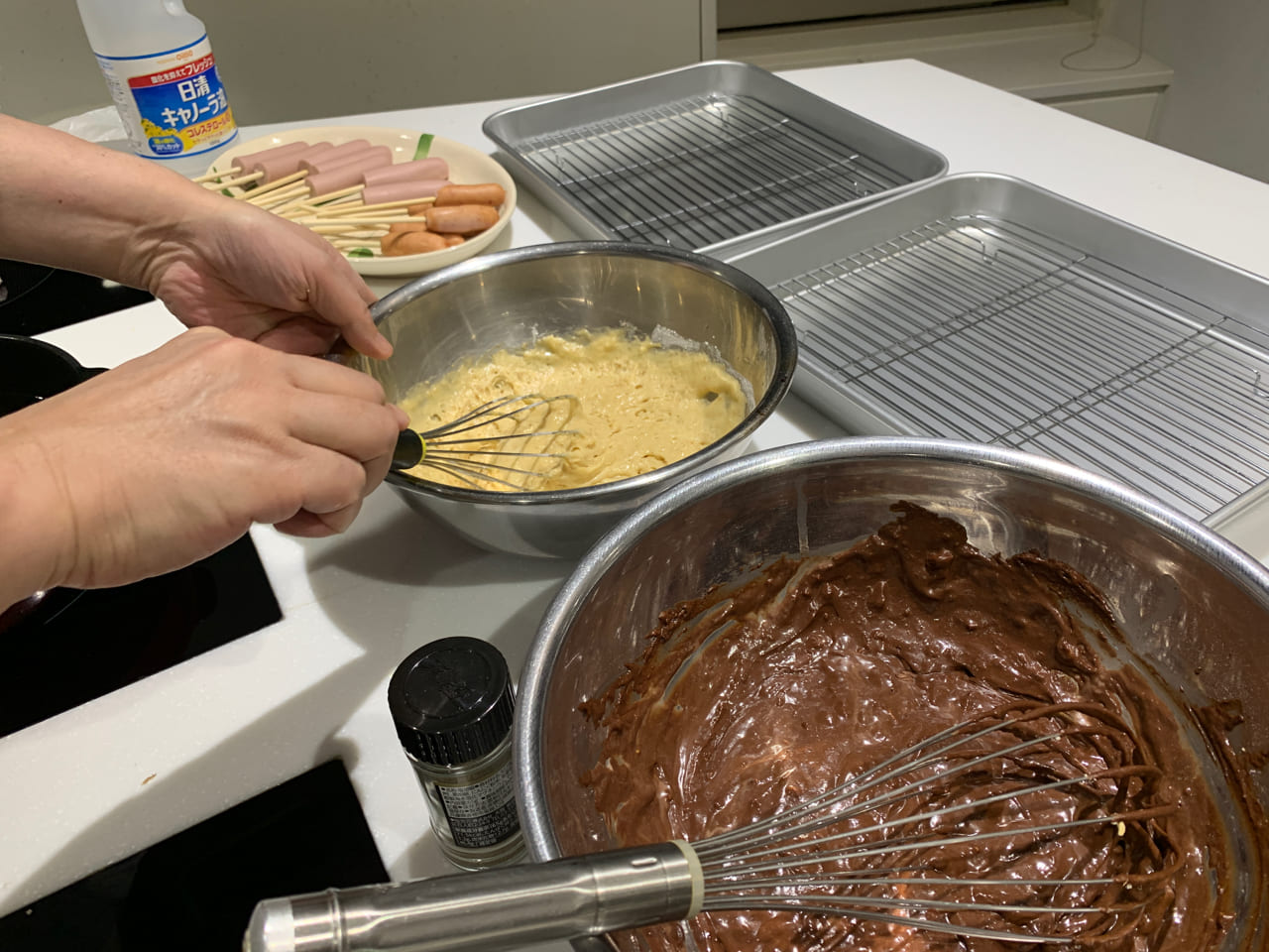 ▲おやつミックスを用意！