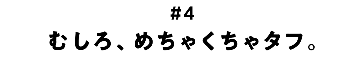 第4回 むしろ、めちゃくちゃタフ。