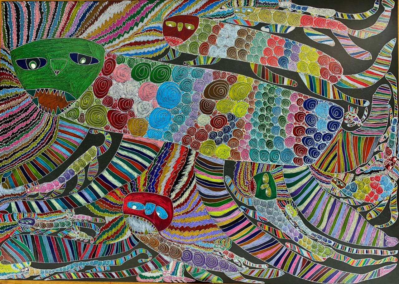 岩瀬俊一さん「ライオン」（最近のやまなみ工房さんのFacebookより）