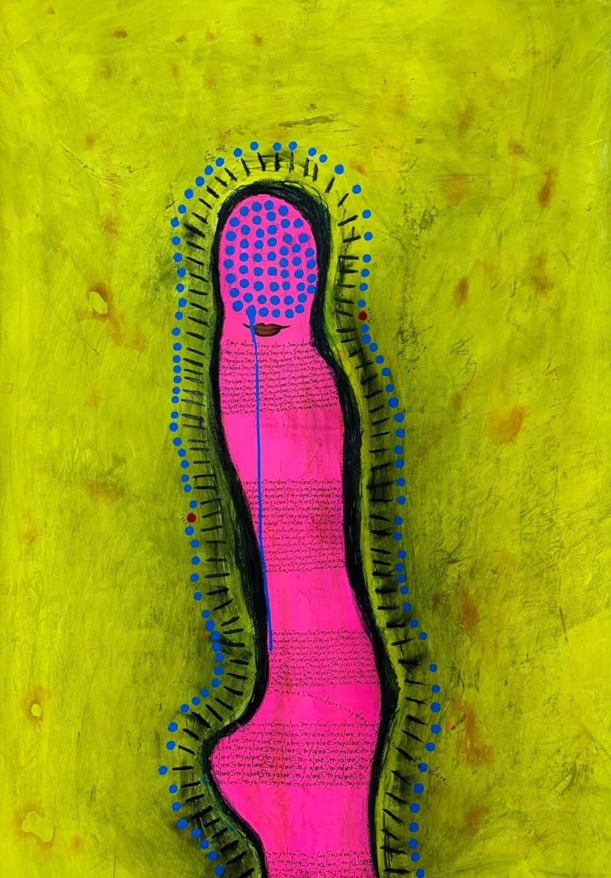 栗田淳一さんの絵画作品（最近のやまなみ工房さんのFacebookより）