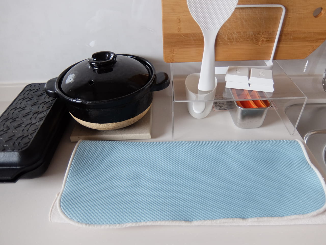 ▲普段は畳んでいます。洗い物が少ないときは畳んだまま使うこともあります