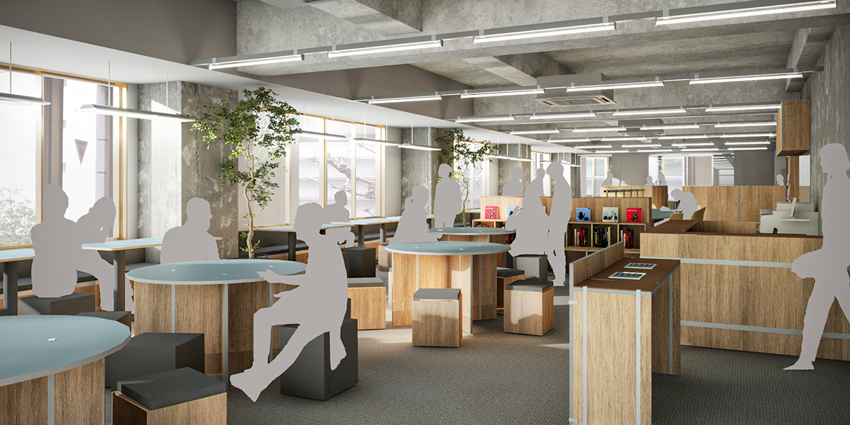 ▲２階のオープンスペース。