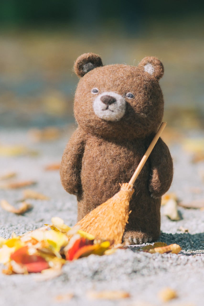 落ち葉をあつめる。