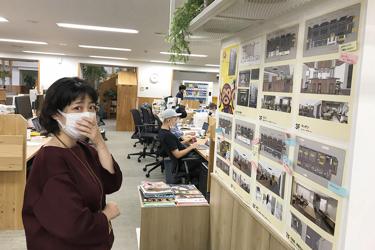 ▲総務の小竹さん。ほぼ日のお引っ越し番長です。