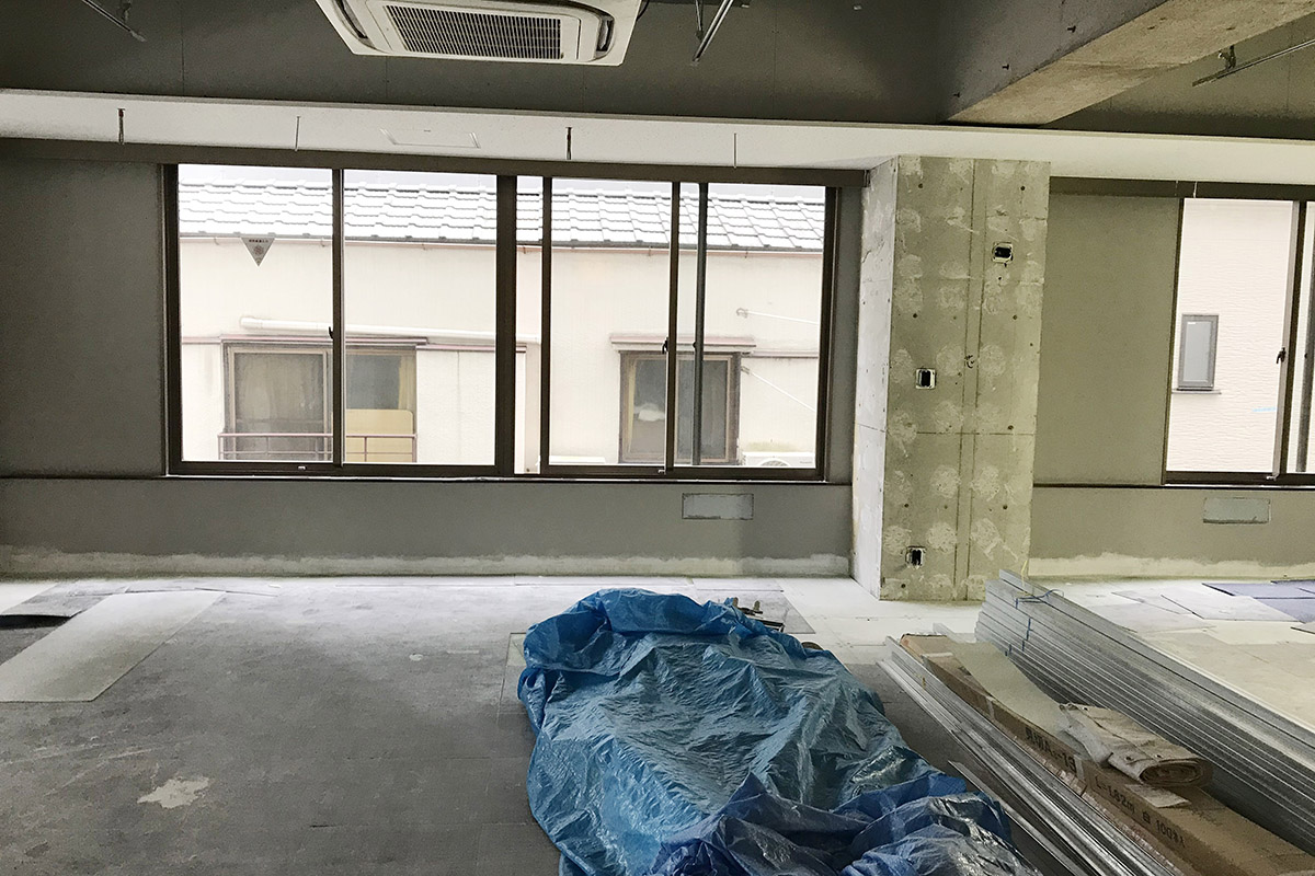 ▲あれ、まだなにもない‥‥。