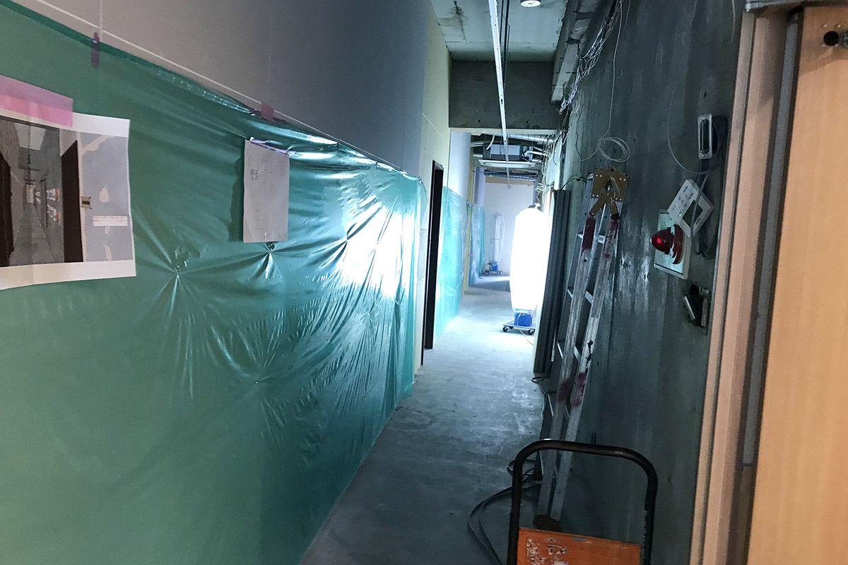 ▲７階は会議室フロア。他の階とはちょっとようすが違います。