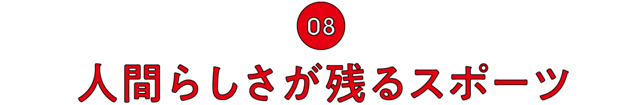 （8）人間らしさが残るスポーツ