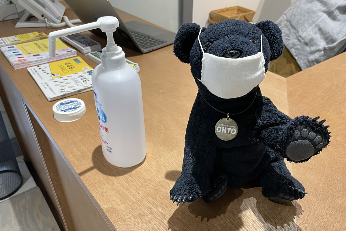 ▲ご来店の際は検温とアルコール消毒のご協力をお願いいたします。