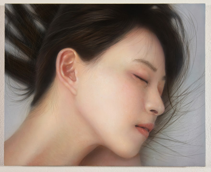 『揺れ』　2020年制作　油彩／綿布・パネル　22.0×27.3㎝