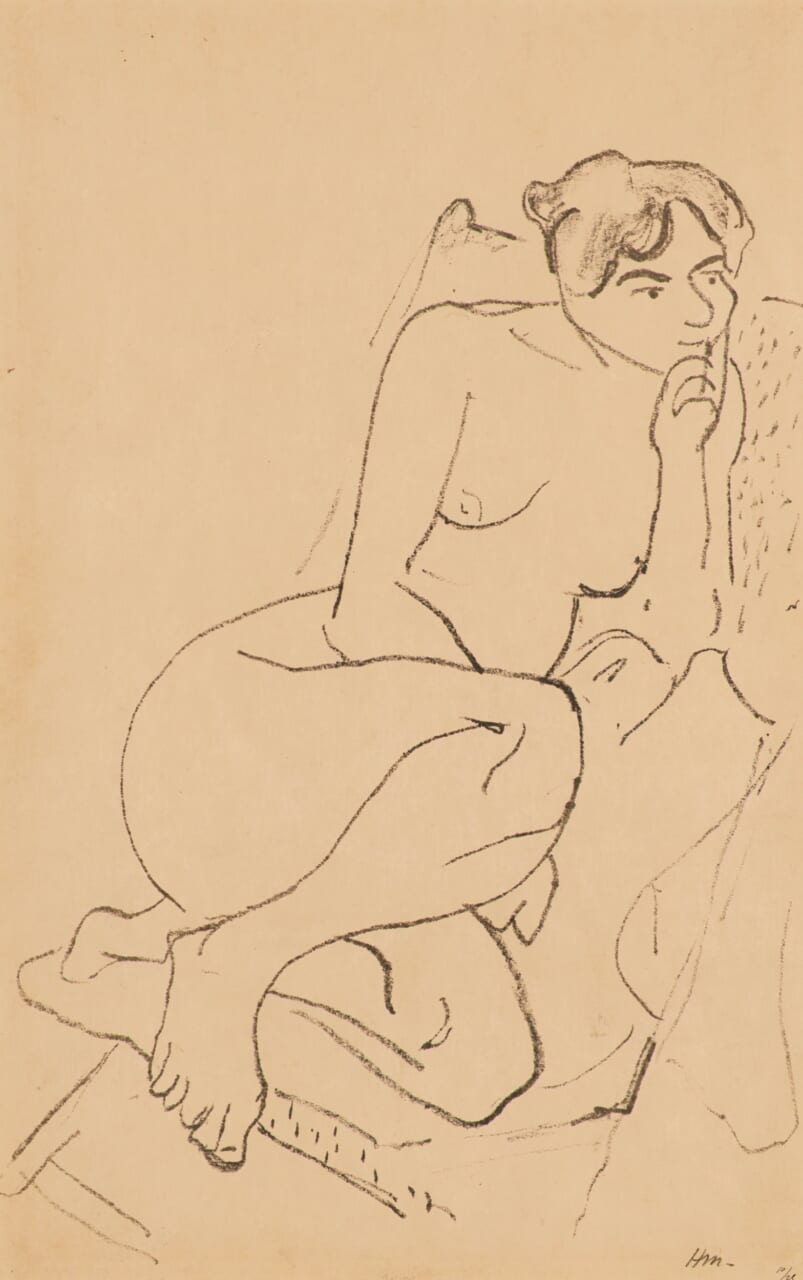 アンリ・マティス《椅子にすわり物思う裸婦》1906