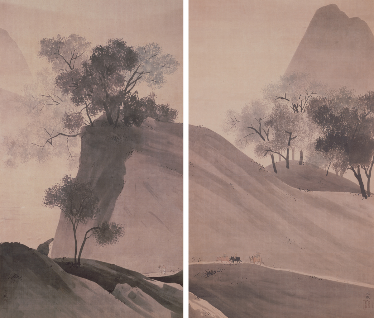 横山大観《帰牧図》1902-03年