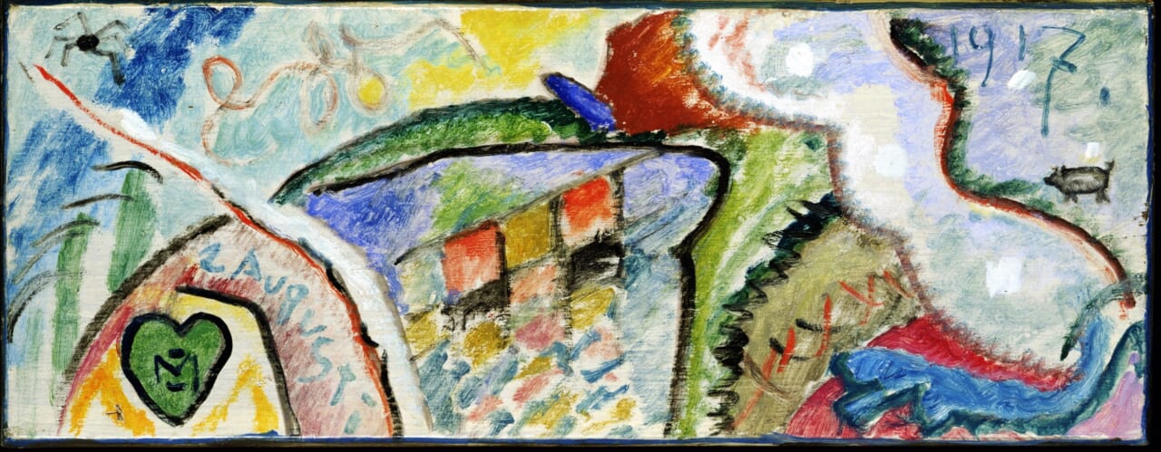 ガブリエーレ・ミュンター《抽象的コンポジション》1917年　横浜美術館蔵