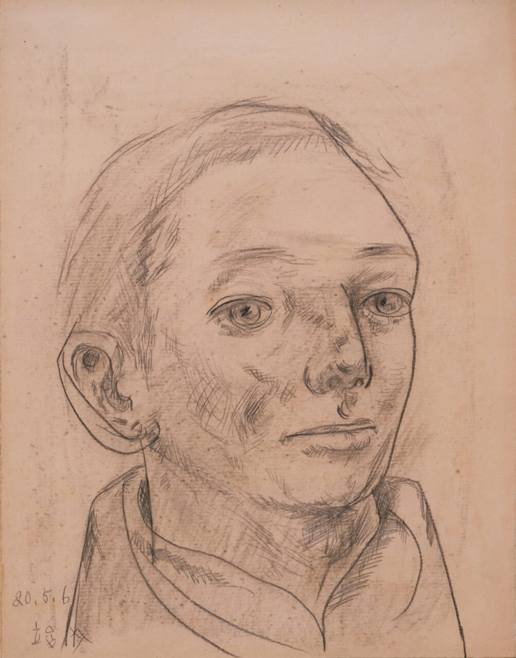 松本竣介《自画像》1945