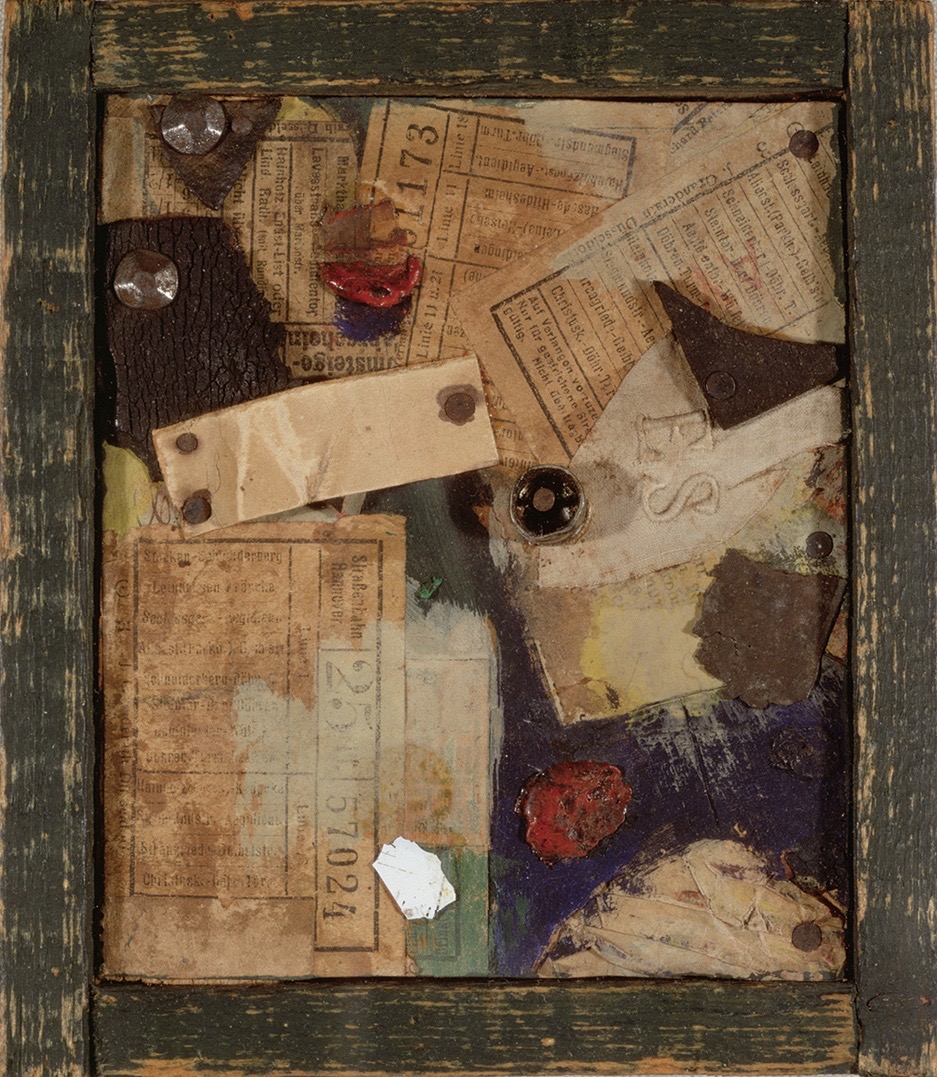 クルト・シュヴィッタース《メルツ絵画1c、二重絵画》1920年　横浜美術館蔵