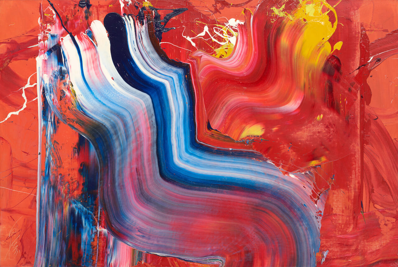 白髪一雄《観音普陀落浄土》1972年