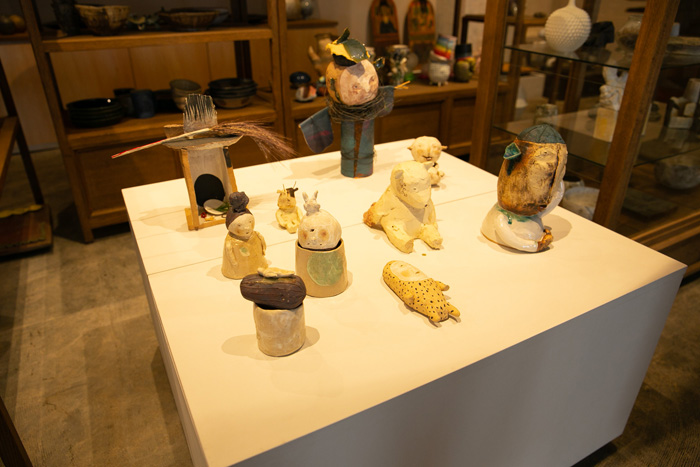 ▲「タイツくん」や「あきお」など、
１体１体につけられた名前も愛らしいです。