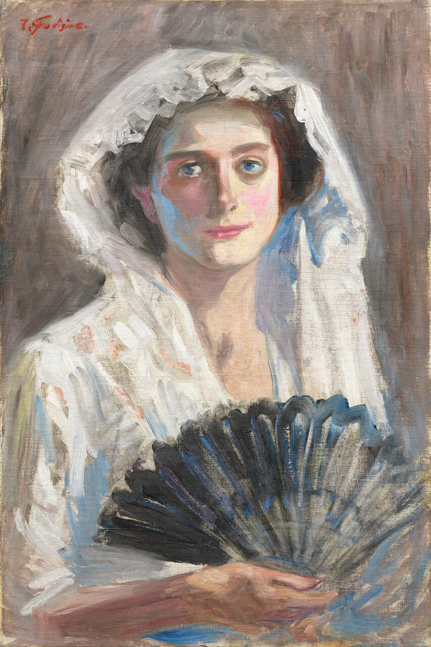 藤島武二《黒扇》1908-09年（重要文化財）