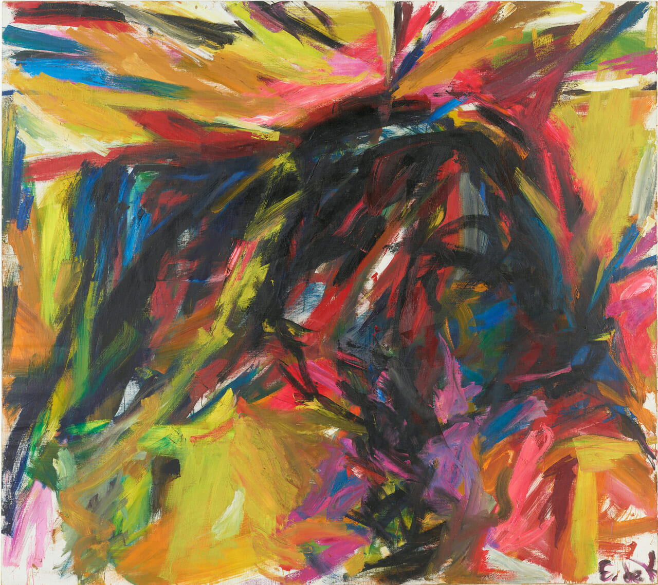 エレイン・デ・クーニング《無題（闘牛）》1959年 ©Elaine de Kooning Trust