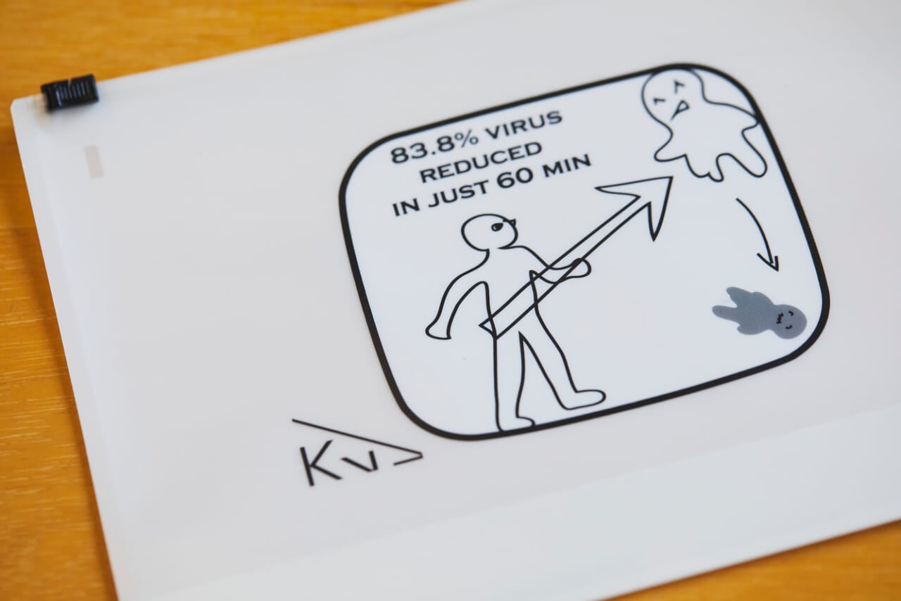 ▲キルウイルス 除菌マスクケース（FIGHT）