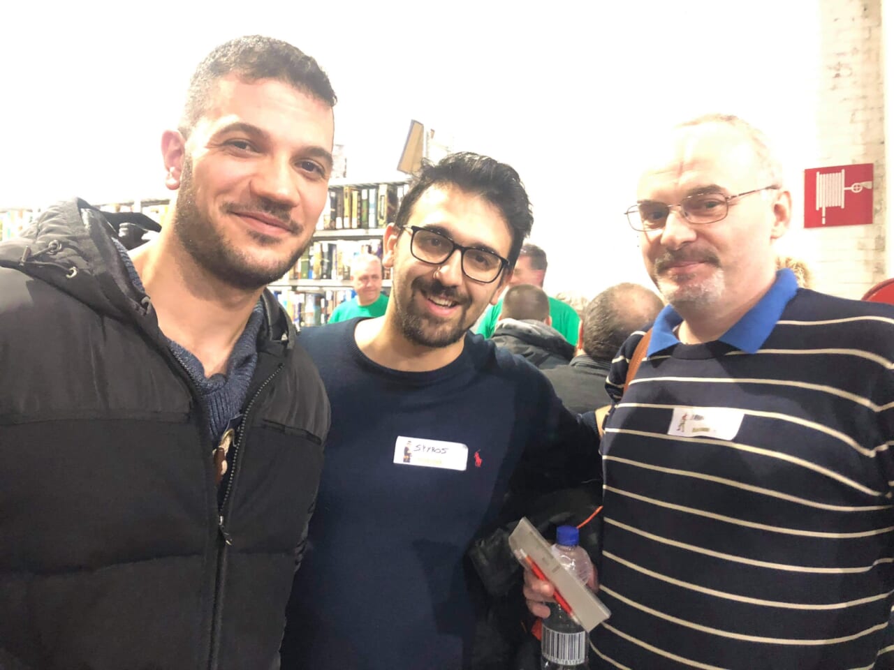 ▲「WIZARD（ウィザード）」のほうは、中央のギリシャ人、スピロスが優勝！左のバシリスは２位。幼馴染ペア、本当に強いです。